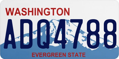 WA license plate ADQ4788
