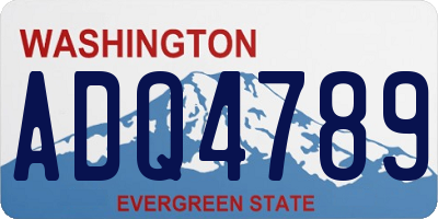 WA license plate ADQ4789