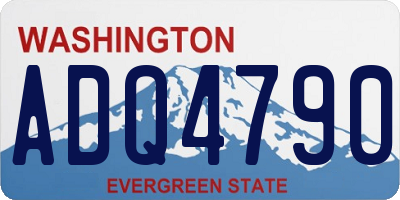 WA license plate ADQ4790