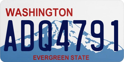WA license plate ADQ4791