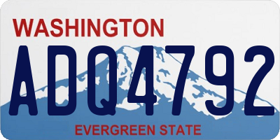WA license plate ADQ4792