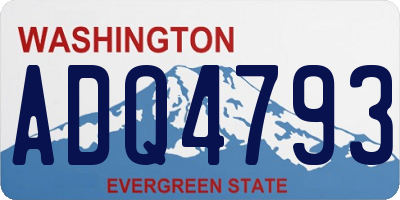 WA license plate ADQ4793