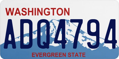 WA license plate ADQ4794