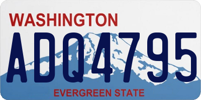 WA license plate ADQ4795