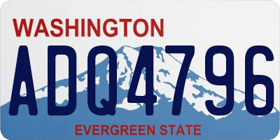WA license plate ADQ4796