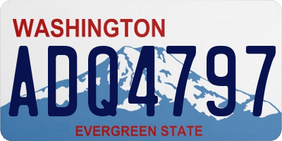 WA license plate ADQ4797