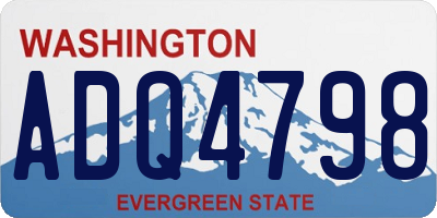 WA license plate ADQ4798