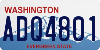WA license plate ADQ4801