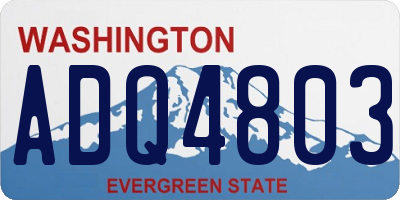 WA license plate ADQ4803