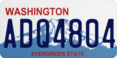 WA license plate ADQ4804
