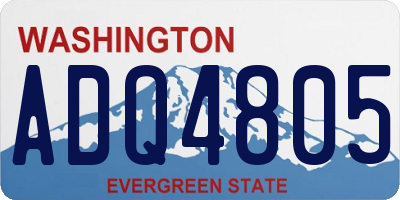 WA license plate ADQ4805