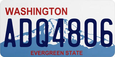 WA license plate ADQ4806