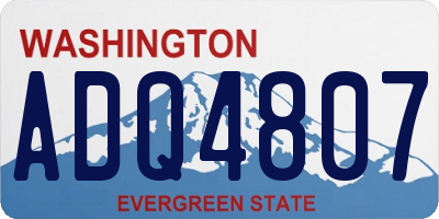 WA license plate ADQ4807
