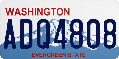 WA license plate ADQ4808