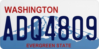 WA license plate ADQ4809