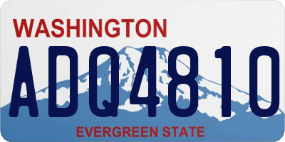 WA license plate ADQ4810