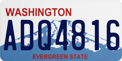 WA license plate ADQ4816
