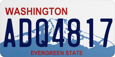 WA license plate ADQ4817