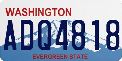 WA license plate ADQ4818