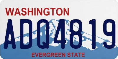 WA license plate ADQ4819