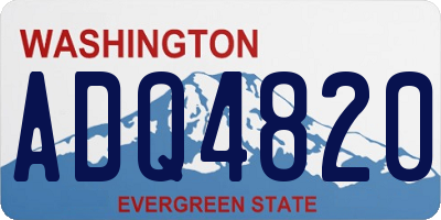 WA license plate ADQ4820