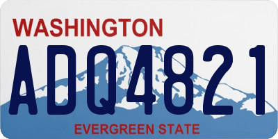 WA license plate ADQ4821