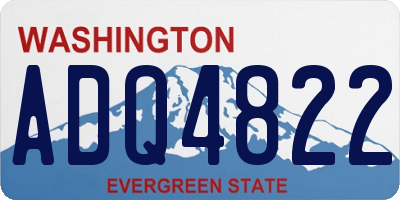 WA license plate ADQ4822