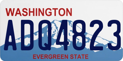 WA license plate ADQ4823