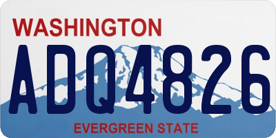 WA license plate ADQ4826