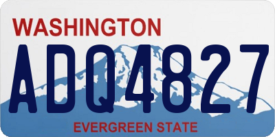 WA license plate ADQ4827