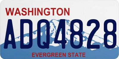 WA license plate ADQ4828