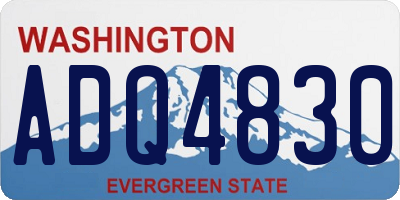 WA license plate ADQ4830