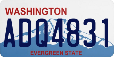 WA license plate ADQ4831