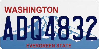 WA license plate ADQ4832