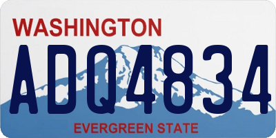 WA license plate ADQ4834