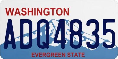 WA license plate ADQ4835