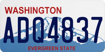 WA license plate ADQ4837