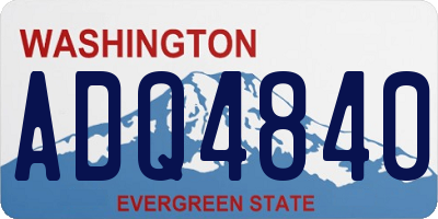 WA license plate ADQ4840