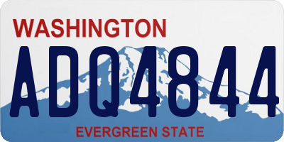 WA license plate ADQ4844