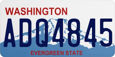 WA license plate ADQ4845