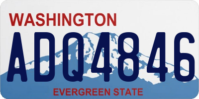 WA license plate ADQ4846