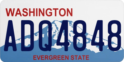 WA license plate ADQ4848