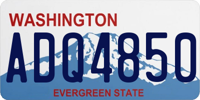 WA license plate ADQ4850