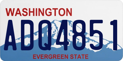 WA license plate ADQ4851