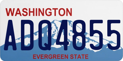 WA license plate ADQ4855