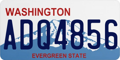 WA license plate ADQ4856