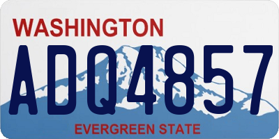 WA license plate ADQ4857