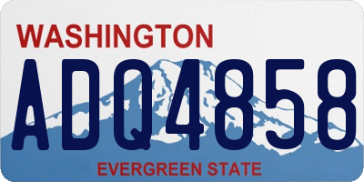 WA license plate ADQ4858