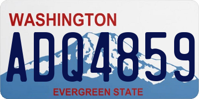 WA license plate ADQ4859