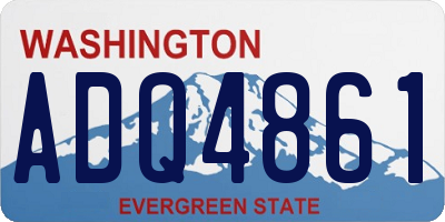 WA license plate ADQ4861